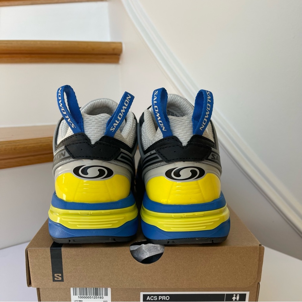 NWT Salomon ACS Pro Unisex Hiking Sport style Shoes in Lapis Blue / Buttercup - Picture 7 of 16